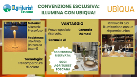 Design e convenienza per gli agriturismi toscani: convenzione esclusiva con le lampade LED UBIQUA